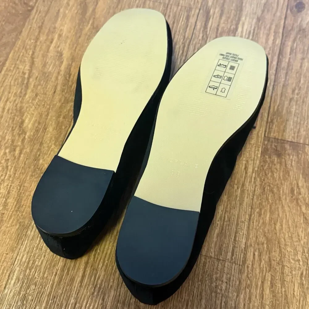Everlane The Day Ballet Flat in Black Velvet Size 9.5